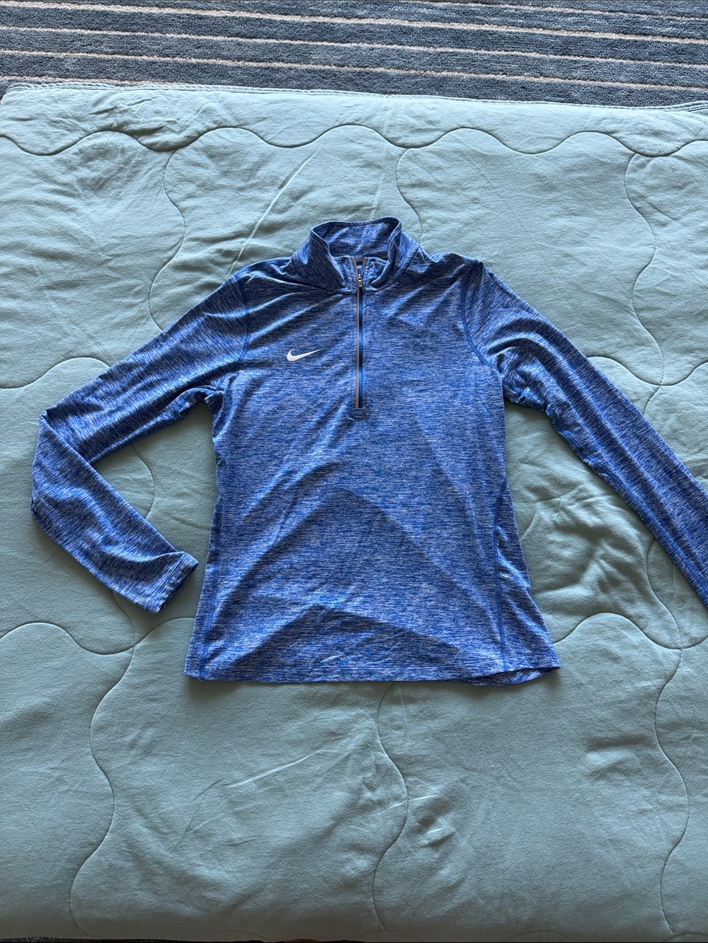 Nike Women's Blue Quarter-Zip Training Top - size M